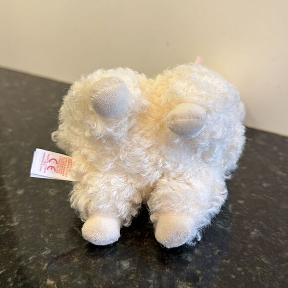 TY Beanie Baby 6" LILY White Llama Plush Animal Stuffed Toy MWMTs Ty Heart Tags - Picture 6 of 10